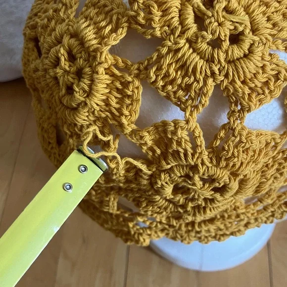 3/$20 Crochet hat flowers yellow summer - Picture 6 of 6